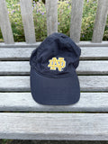 Notre Dame Navy Blue Hat "ND" in Gold Thread OS