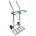 Oxygen + Acetylene double gas cylinder bottle trolley