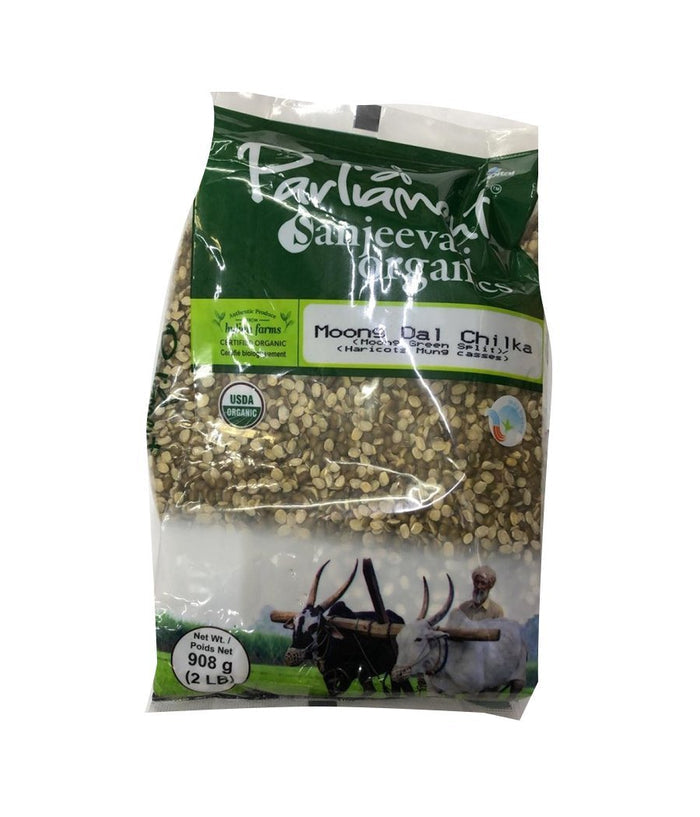 Parliament Sanjeevani Organic Moong Dal Chilka - 908 Gm - Daily Fresh Grocery