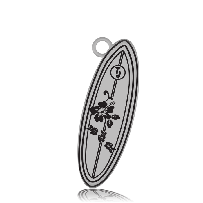 Pink Tourmaline Stone Bracelet with Ride the Wave Sterling Silver Charm