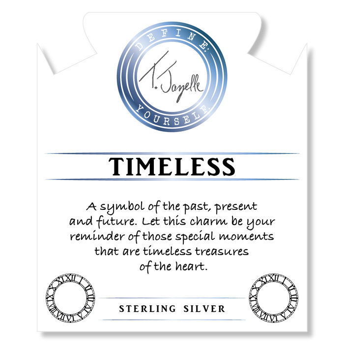 Pink Tourmaline Stone Bracelet with Timeless Sterling Silver Charm