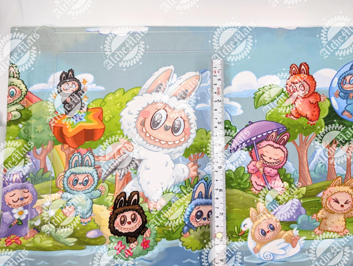 Preorder R31 FABRIC Labu Park Double Border Blue