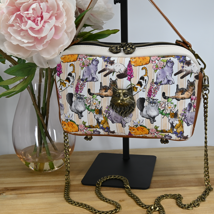 Preorder R31 FABRIC/VINYL Floral Cat Stripes