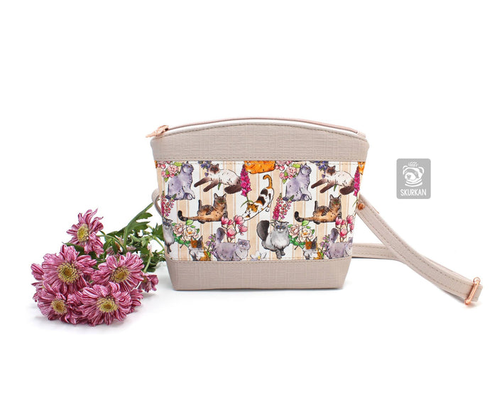 Preorder R31 FABRIC/VINYL Floral Cat Stripes