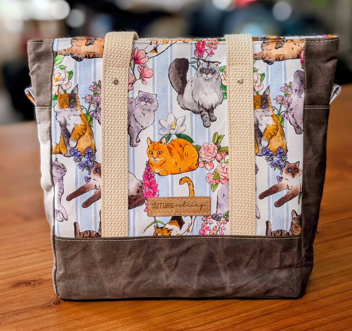 Preorder R31 FABRIC/VINYL Floral Cat Stripes