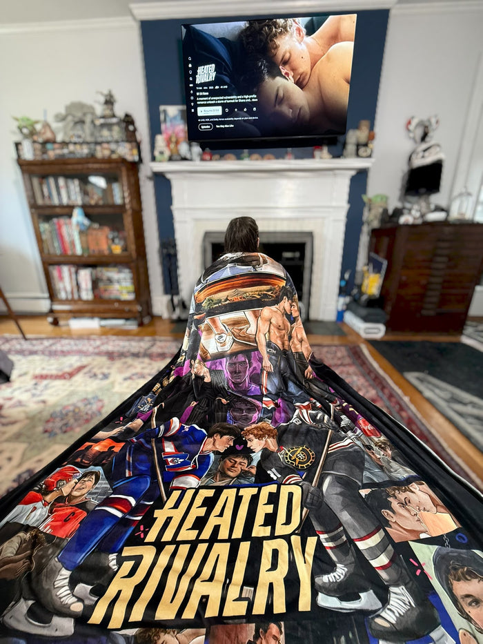 Preorder R31  Fabric/Vinyl Hockey Romance Adult Blanket Panel