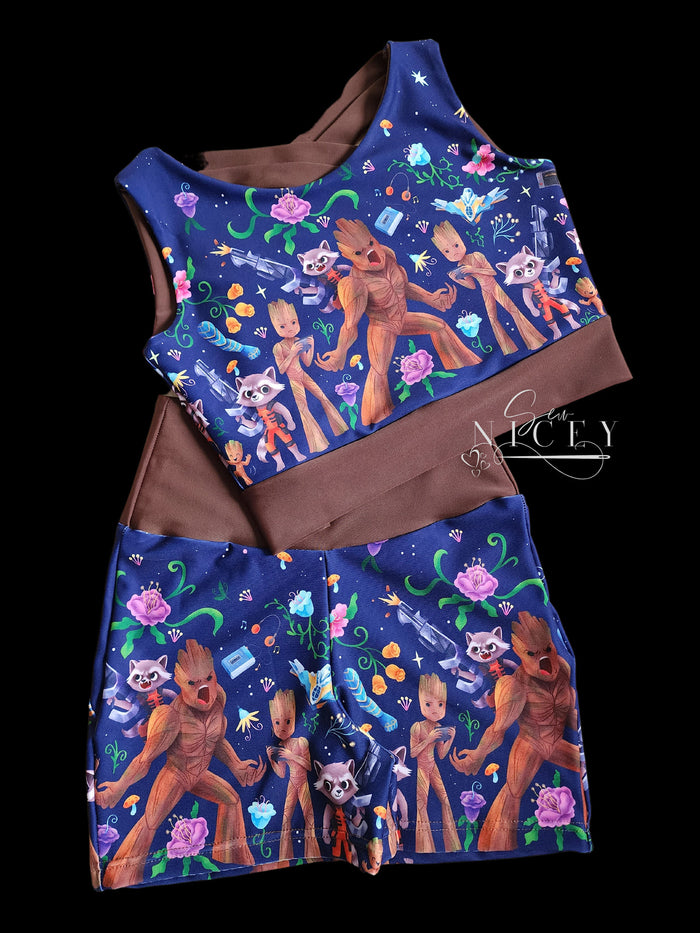 Preorder R31 FABRIC/VINYL I am G-root Double Border Print