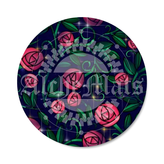 Preorder R31 Fabric/Vinyl Stained Glass Rose Coordinate