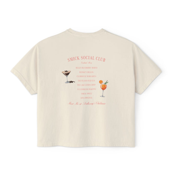 Saint Mary's College Après Golf Smick Social Club Women's Boxy Tee | Better in Blue Co.