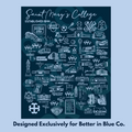 Saint Mary's College Art Print | Small Business | Belles | French Cross | Better in Blue Co.