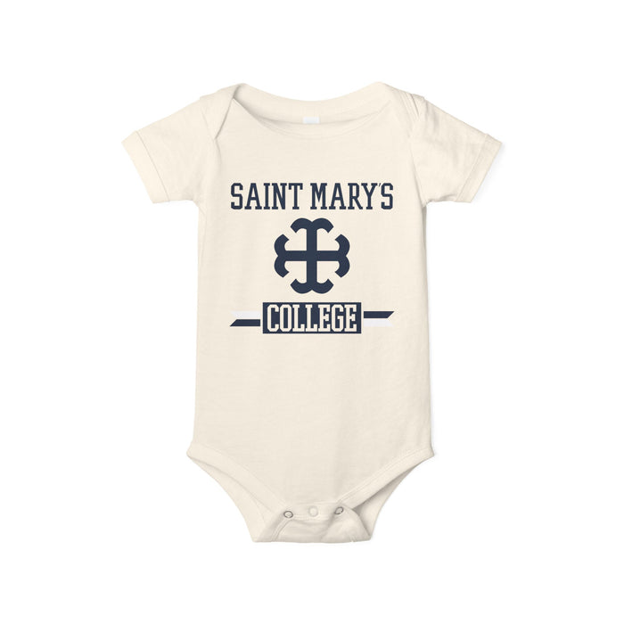 Saint Mary's College Baby Onesie No. 1 | French Cross | Better in Blue Co.