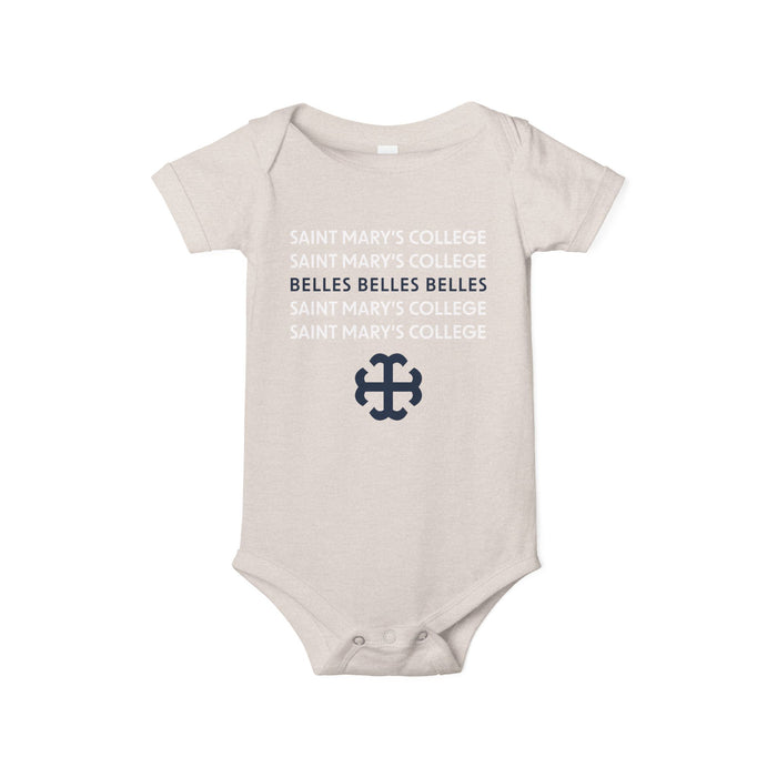 Saint Mary's College Baby Onesie No. 2 | French Cross | Better in Blue Co.