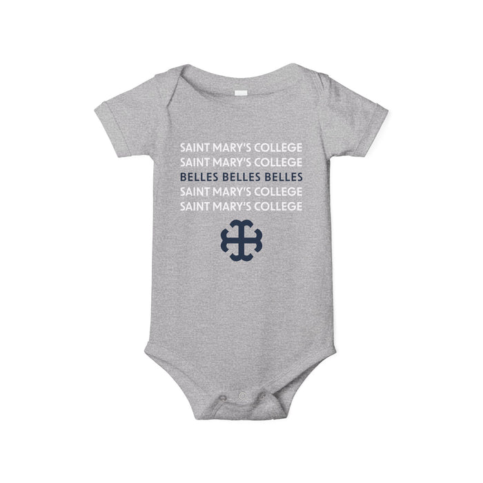 Saint Mary's College Baby Onesie No. 2 | French Cross | Better in Blue Co.