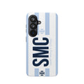 Saint Mary's College Belles Blue Striped Phone Case | French Cross | Better in Blue Co.