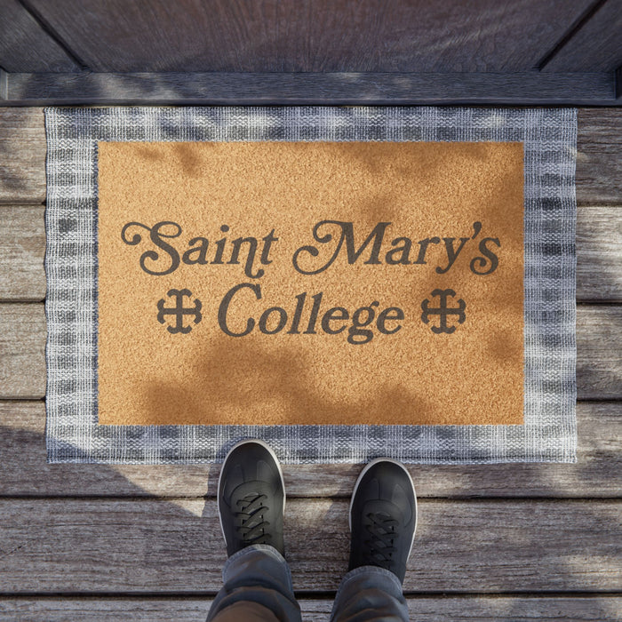 Saint Mary's College Doormat | French Cross | Better in Blue Co.