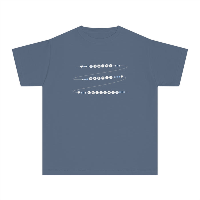 Saint Mary's College Friendship Bracelet Youth Midweight Tee | Belles Blue | Smick | Better in Blue Co.