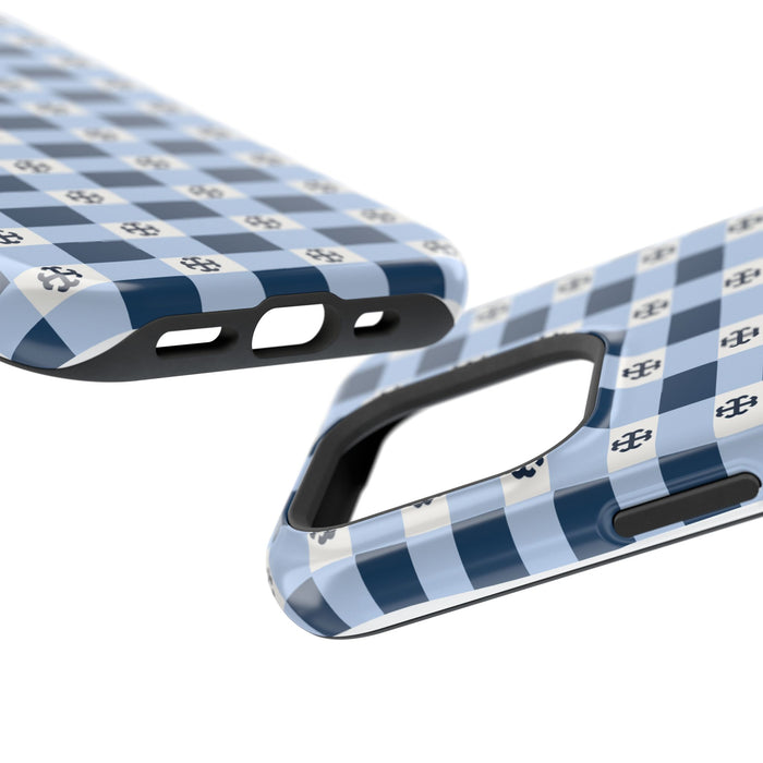 Saint Mary's College Gingham French Cross Magnetic Phone Case | Belles Blue | Better in Blue Co.