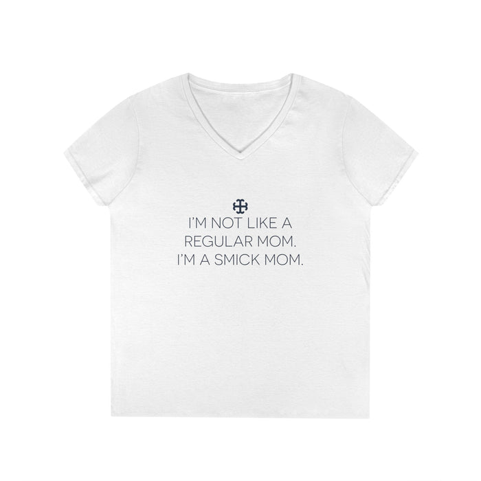Saint Mary's College "I'm a Smick Mom" Ladies' V-Neck T-Shirt