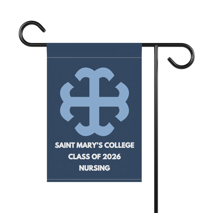 Saint Mary's College Navy/ Belles Blue Nursing Class of 2026 Garden Flag | French Cross | Better in Blue Co.