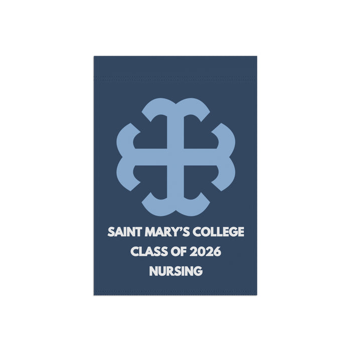 Saint Mary's College Navy/ Belles Blue Nursing Class of 2026 Garden Flag | French Cross | Better in Blue Co.