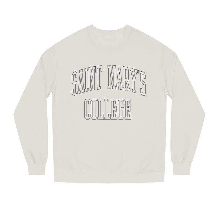 Saint Mary's College Outline Unisex Crew Neck Sweatshirt | Notre Dame, IN | Better in Blue Co.