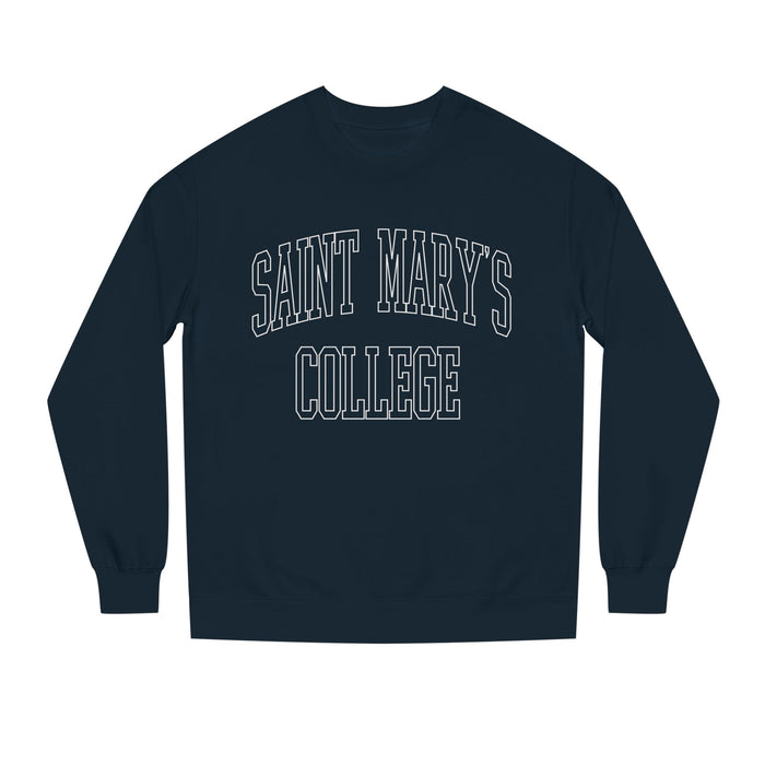 Saint Mary's College Outline Unisex Crew Neck Sweatshirt | Notre Dame, IN | Better in Blue Co.