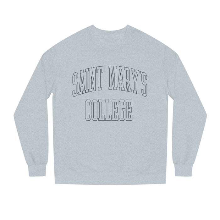 Saint Mary's College Outline Unisex Crew Neck Sweatshirt | Notre Dame, IN | Better in Blue Co.