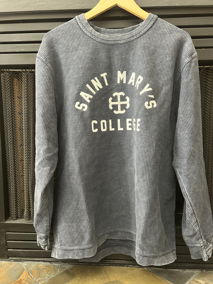 Saint Mary's College Quilted Navy Blue Pressbox Lightweight Pullover Large