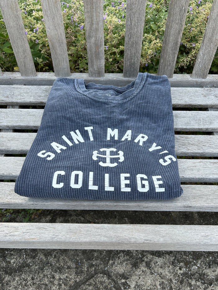 Saint Mary's College Quilted Navy Blue Pressbox Lightweight Pullover Large