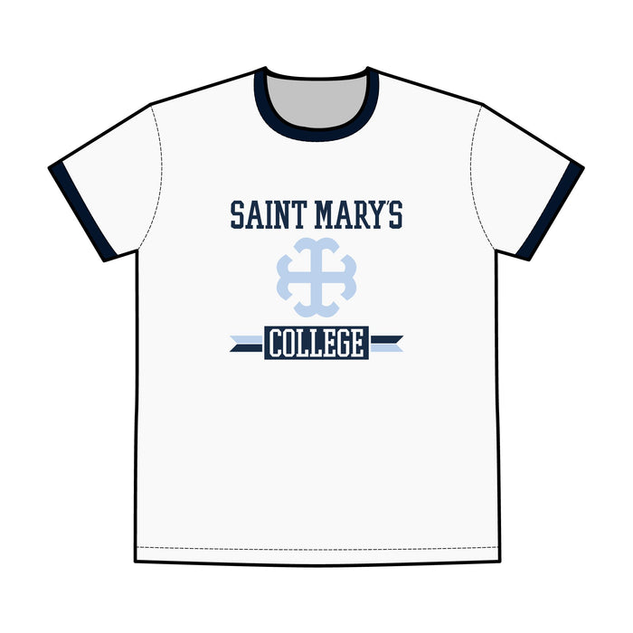 Saint Mary's College Ringer Tee | French Cross | Belles Blue | Better in Blue Co.