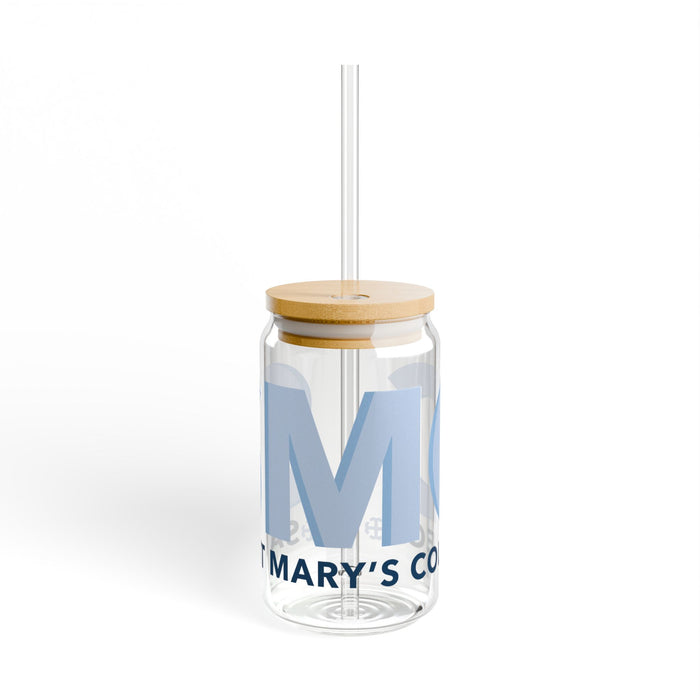 Saint Mary's College SMC Glass Cup with Straw | Belles | 1844 | Notre Dame, IN | Better in Blue Co