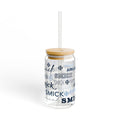 Saint Mary's College "Smick" Glass Tumbler with Straw | Belles | French Cross | Better in Blue Co.