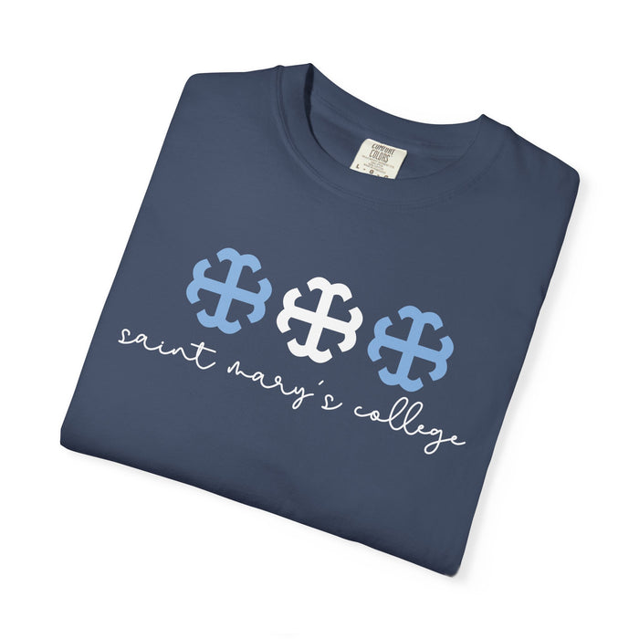 Saint Mary's College Triple French Cross Tee 2.0 | Belles Blue | Better in Blue Co.