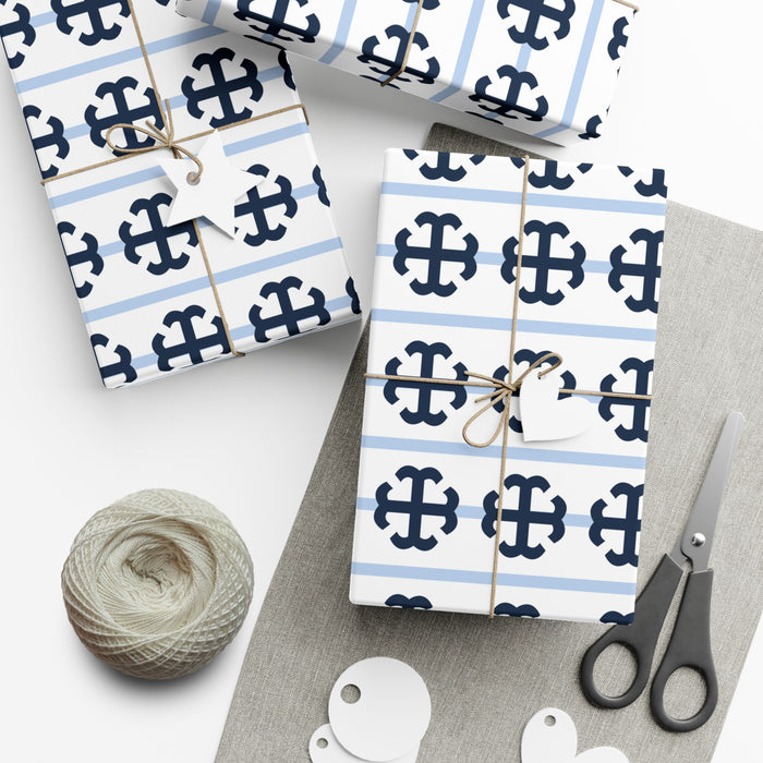 Saint Mary's College Wrapping Paper No. 5 | Belles Blue | French Cross | Better in Blue Co. |