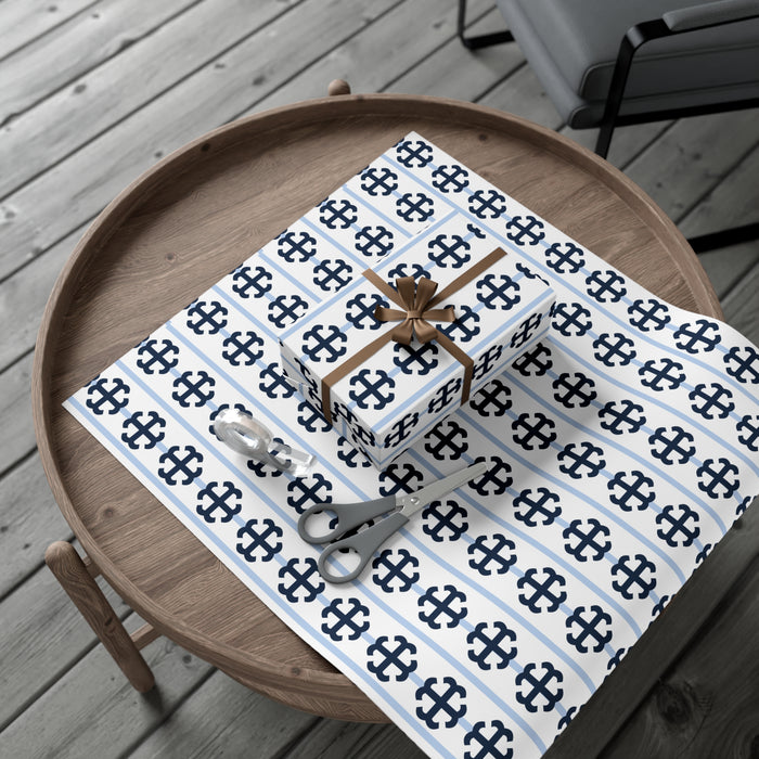 Saint Mary's College Wrapping Paper No. 5 | Belles Blue | French Cross | Better in Blue Co. |