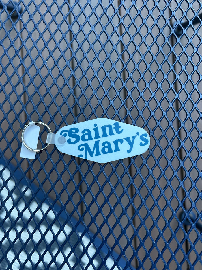 Saint Mary’s Retro Keychain | Belles Blue