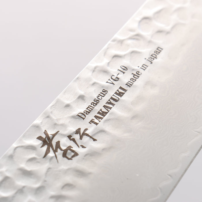 Sakai Takayuki VG10 33 Layer Damascus Gyuto 210mm Ebony(6 sided teardrop) Handle - Seisuke Knife