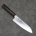 Sakai Takayuki VG10 33 Layer Damascus Santoku  170mm Ebony(6 sided teardrop) Handle - Seisuke Knife