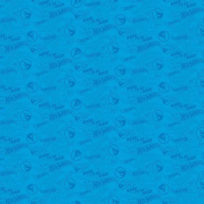 Single Layer Cotton Blanket - Hot Wheels Blue Dare to be Rad Cotton
