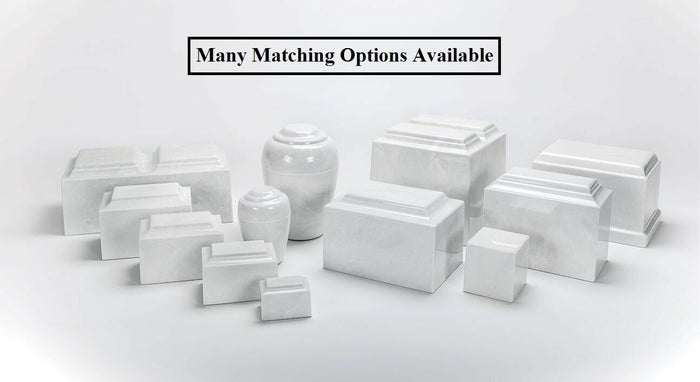 Small Cube Brown Granite Keepsake Cremation Urn, 18 Cubic Inches, TSA Approved