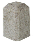 Small/Keepsake 36 Cubic Inch Beige Square Cultured Granite Cremation Urn Ashes