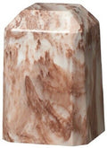 Small/Keepsake 36 Cubic Inch Cafe Square Cultured Marble Cremation Urn for Ashes