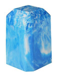 Small/Keepsake 36 Cubic Inch Sky Blue Square Cultured Marble Cremation Urn Ashes