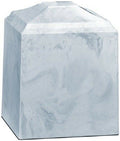 Small/Keepsake 45 Cubic Inch White Cultured Marble Cremation Urn for Ashes