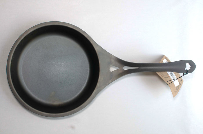 24 cm Seasoned Carbon Steel Black Skillet on a white background