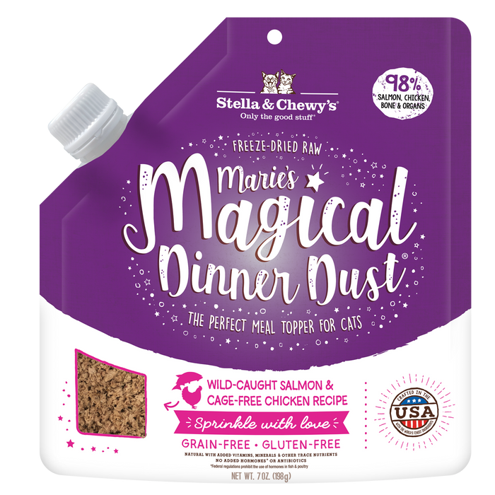 Stella & Chewy's Marie’s Magical Dinner Dust Cat Wild Caught Salmon and Cage Free Chicken Recipe