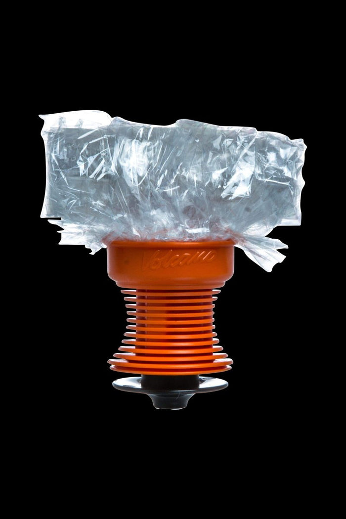 Front view of the Storz & Bickel Volcano Easy Valve Starter Kit with a clear plastic covering over the top.