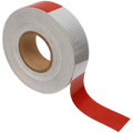 TAPE REFLECTIVE 50MM X 45M RED/WHITE - 45M ROLL - VEHICLE CONSPICUITY