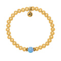 The Cape Bracelet - Gold Filled with Denim Blue Opal Ball