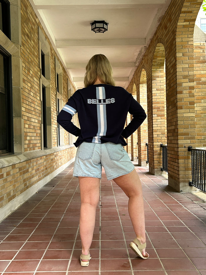 The French Cross Sweater | Saint Mary's College | Two Versions | PRE-ORDER | Navy | Belles Blue | White | Better in Blue Co.